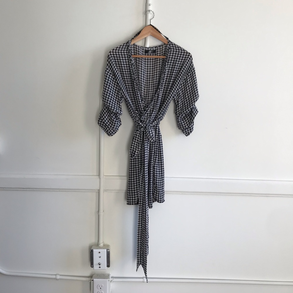 Missguided Black and White Picnic Mini Dress.